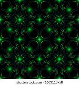 Seamless endless repeating ornament of green shades	