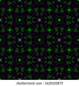 Seamless endless repeating ornament of green shades	