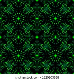 Seamless endless repeating ornament of green shades	