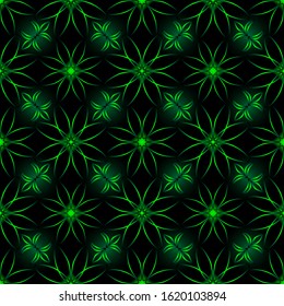 Seamless endless repeating ornament of green shades	