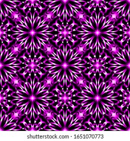 Seamless endless repeating ornament of purple and pink shades