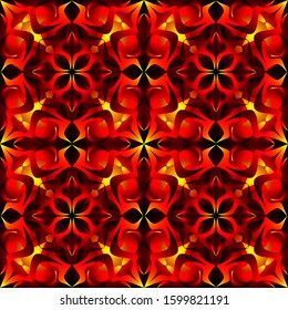 Seamless endless repeating ornament of red shades