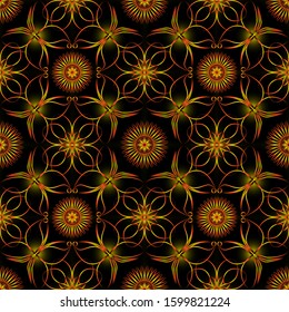 Seamless endless repeating ornament of red shades