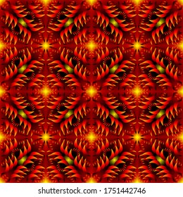 Seamless endless repeating ornament of red shades	