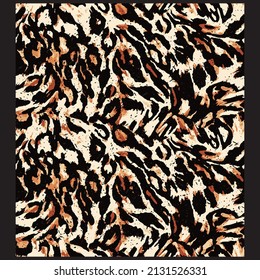 Seamless Endless Vector Animal Skin Realistic Leopard Print Pattern. Leopard and zebra pattern design, illustration background,leopard and zebra design pattern. Textile print pattern.