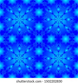 Seamless endless vector repeating christmas multicolored bright ornament of different colors