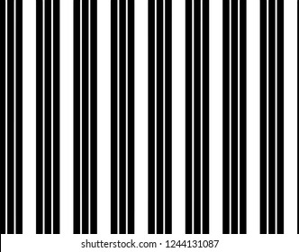 Seamless Endless Vertical Hand Drawn Striped Lines Strokes Vector Pattern