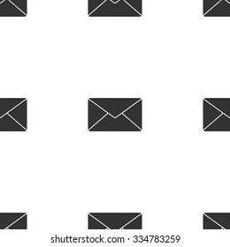 Seamless envelope mail icon set for web. Flat design illustration. Vector 