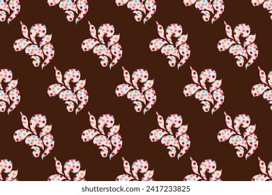 Seamless ethnic abstract pattern with black and white color, aborigines style ,design for fabric and printing business.