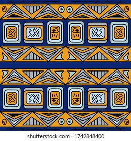Seamless ethnic background folk african endless pattern