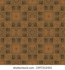 Seamless ethnic background hand-drawn. Recurring background