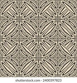 Seamless ethnic background hand-drawn. Recurring background
