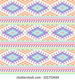 Seamless ethnic background in pastel tints