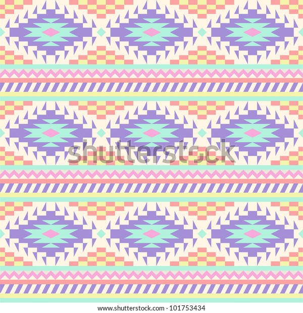 Seamless Ethnic Background Pastel Tints Stock Vector (Royalty Free ...