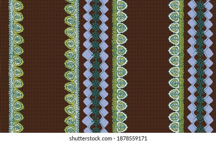 Digital Motif Design Illustration Artwork Textile Stock Illustration ...