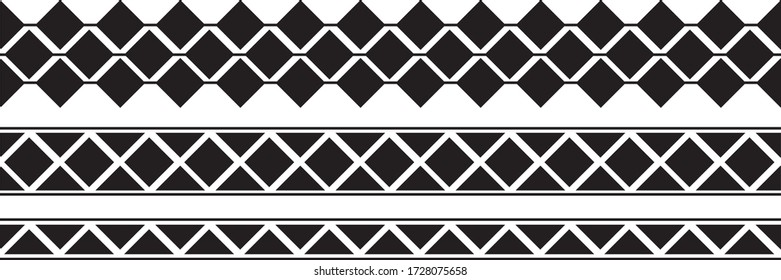 Seamless Ethnic Border Triangle Border Stock Vector (Royalty Free ...