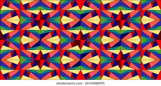 seamless ethnic colorful graphic pattern