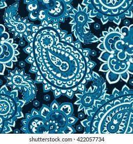 Seamless Ethnic Decorative Pattern. Paisley Vector Seamless Pattern