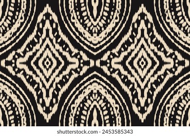 Seamless ethnic design, ikat art. beautiful hand drawn Design for textile and printingEthnic pattern.beautiful pattern. folk embroidery,bohemian style,aztec geometric art	