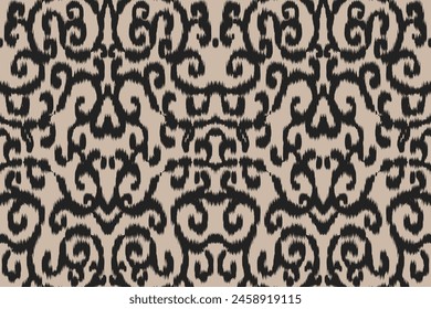 Seamless ethnic design, ikat art. beautiful hand drawn Design for textile and printing. Ethnic pattern. beautiful pattern. folk embroidery,bohemian style,aztec geometric art	