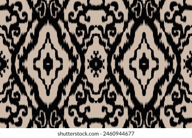 Seamless ethnic design, ikat art. beautiful hand drawn Design for textile and printingEthnic pattern.beautiful pattern. folk embroidery,bohemian style,aztec geometric art	