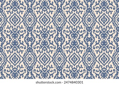 Seamless ethnic design, ikat art. beautiful hand drawn Design for textile and printingEthnic pattern.beautiful pattern. folk embroidery,bohemian style, abstract art	