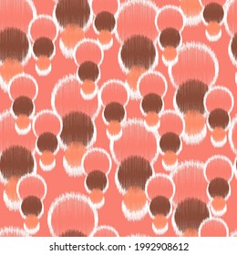 Seamless ethnic fabric pattern, Vector circle design for fashion clothes, cover book, decoration background.