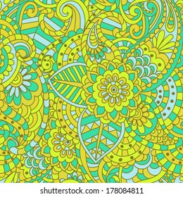 seamless ethnic floral pattern