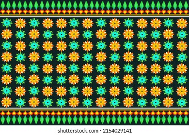 Seamless ethnic floral pattern designed for carpets, wallpaper, clothing, batik and coloring books.