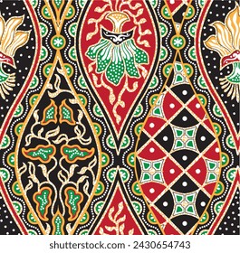 Seamless Ethnic Flower and Leaves Pattern Traditional Design Vector.
Design for Wallpaper, Clothing, Wrapping, Batik, Fabric in Ethnic Themes