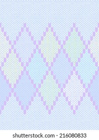Seamless Ethnic Geometric Knitted Pattern. Style Red Pink Orange Yellow Background