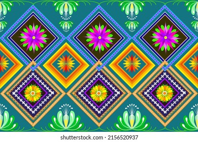 Seamless ethnic geometric pattern. Designed for backgrounds, carpets, wallpaper, clothing, batik, fabrics and coloring books.