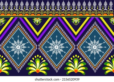 Patrón geométrico étnico sin foco. Diseñado para fondos, alfombras, papel pintado, ropa, batik, tejidos y libros de colorido.