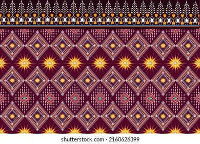 Patrón geométrico étnico sin foco. Diseñado para fondos, alfombras, papel pintado, ropa, batik, tejidos y libros de colorido.
