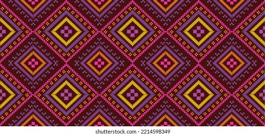 Seamless ethnic geometric pattern design,pattern for business printing design.