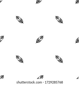 Seamless ethnic geometric pattern with feathers of wild birds on white background. Indian ornament. Decorative boho wallpaper. ornament  for print on fabric or paper. Vector flat nature illustration.