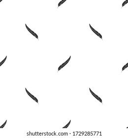 Nahtlose ethnisch geometrische Muster mit Federn von Wildvögeln auf weißem Hintergrund. Indische Ornamente. Dekorative Bohobüde. Ornament für Druck auf Stoff oder Papier. Vector flache Natur Illustration.