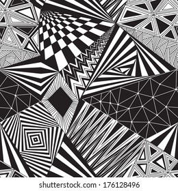 seamless ethnic geometric vector background