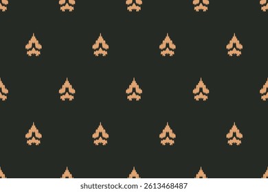 Seamless ethnic Ikat pattern inspired by tribal and folk embroidery, showcasing Aztec geometry with a Mexican flair. Perfect for graphic design, carpets, wallpapers, wrapping paper, and clothing.