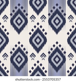 Seamless ethnic Ikat pattern in tribal
