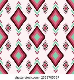 Seamless ethnic Ikat pattern in tribal