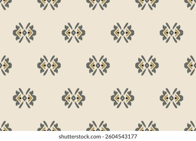 Seamless ethnic ikat pattern in tribal, folk embroidery, and Mexican style Aztec geometry for Graphic Arts, Carpet Design, Wallpaper, Wrapping, and Clothing.