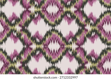 Seamless ethnic Ikat pattern in tribal, folk embroidery, and Mexican style Aztec geometry for Graphic Arts, Carpet Design, Wallpaper, Wrapping, and Clothing.