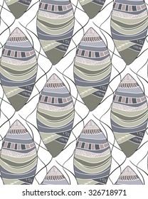 seamless ethnic leaves pattern