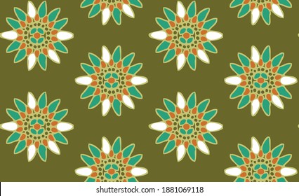 seamless ethnic motif ditsy pattern