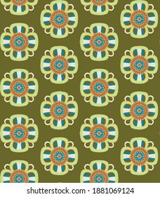 seamless ethnic motif ditsy pattern