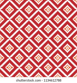 seamless ethnic  native rhombus pixel pattern monochrome background