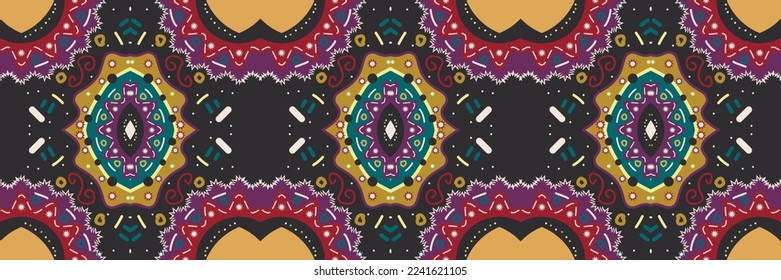 Seamless ethnic oriental ikat pattern,fabric,embroidery.Mexican pattern.decorative colored tiles.latin african.indian fabric.Pekalongan.Wax Print.beautiful motifs.batik.ink.generic mascot tiles.tile