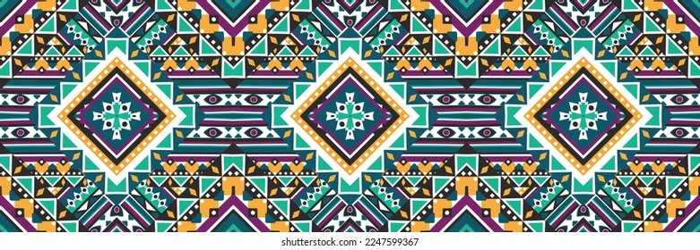 Seamless ethnic oriental ikat pattern,fabric,embroidery.Mexican pattern.decorative colored tiles.latin african.indian fabric.Pekalongan.Wax Print.beautiful motifs.batik.ceramic tile.tile.ikat.vector