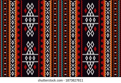  Seamless ethnic ornament for fabrics, interiors, ceramics and furniture in the style of Latin America.
 